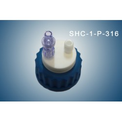 Smart healthy caps GL45 for preparative HPLC with 1 outlet (3/16") and 1 air check valve (validity: 1 year)