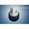 Bouchon de sécurité GL45 pour HPLC préparative avec 1 sortie ( 3/16") et 1 soupape (Validité : 1 an)