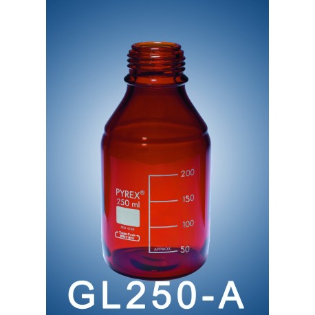 DURAN laboratory bottle GL45  250 ml ( amber glass)