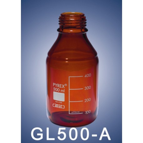 Bouteille GL45 de 500mL - Verre ambré