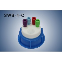Smart Waste caps space-saving can S50 with 1 charcoal cartridge filter emplacement and 4 entries (1/8" or 1/16")