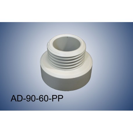 Thread adapter S60 (f) to S90 (m) in polypropylene (PP)