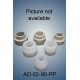 Thread adapter S55 (f) to S90 (m) in polypropylene (PP)