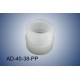Thread adapter GL 40 (f) to GL38(m)  in polypropylene (PP)