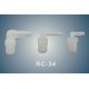 90°  curved fitting connector  ID:  3  to  4 mm