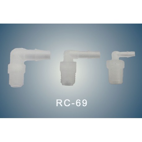 90°  curved fitting connector   ID: 6   to 9    mm